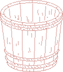 絵：木製の漬物樽